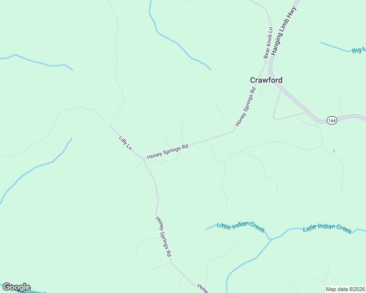 map of restaurants, bars, coffee shops, grocery stores, and more near 334 Honey Springs Road in Crawford