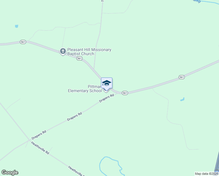 map of restaurants, bars, coffee shops, grocery stores, and more near 25041 North Carolina 561 in Enfield