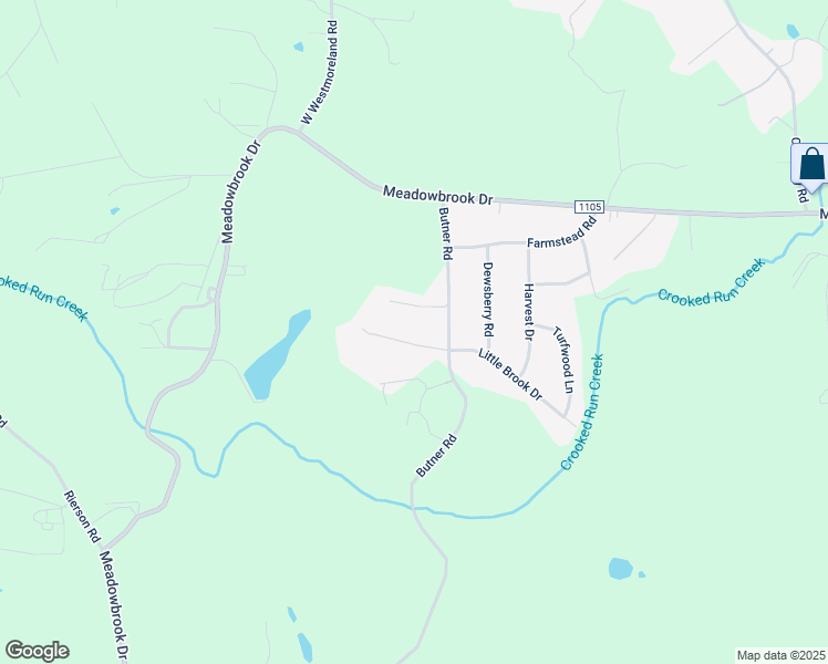 map of restaurants, bars, coffee shops, grocery stores, and more near 155 Little Brook Drive in Tobaccoville