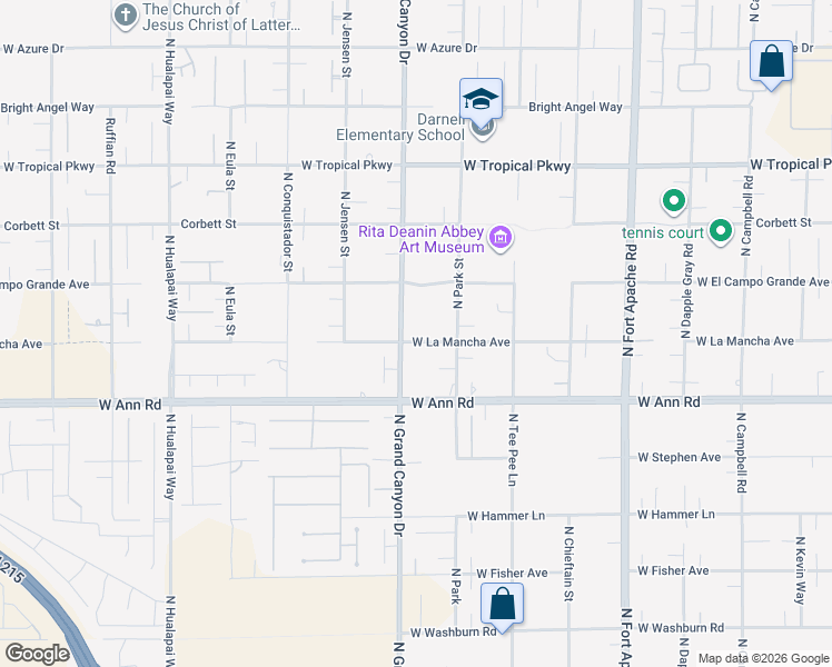 map of restaurants, bars, coffee shops, grocery stores, and more near 5724 North Grand Canyon Drive in Las Vegas