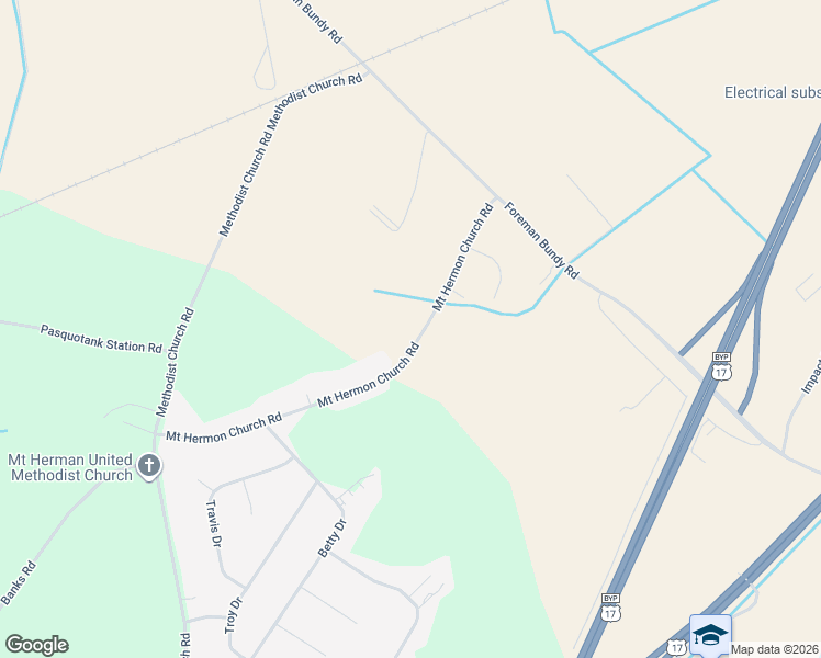 map of restaurants, bars, coffee shops, grocery stores, and more near 744 Mount Hermon Church Road in Elizabeth City