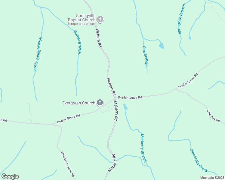 map of restaurants, bars, coffee shops, grocery stores, and more near 10900 Elkhorn Road in Springville