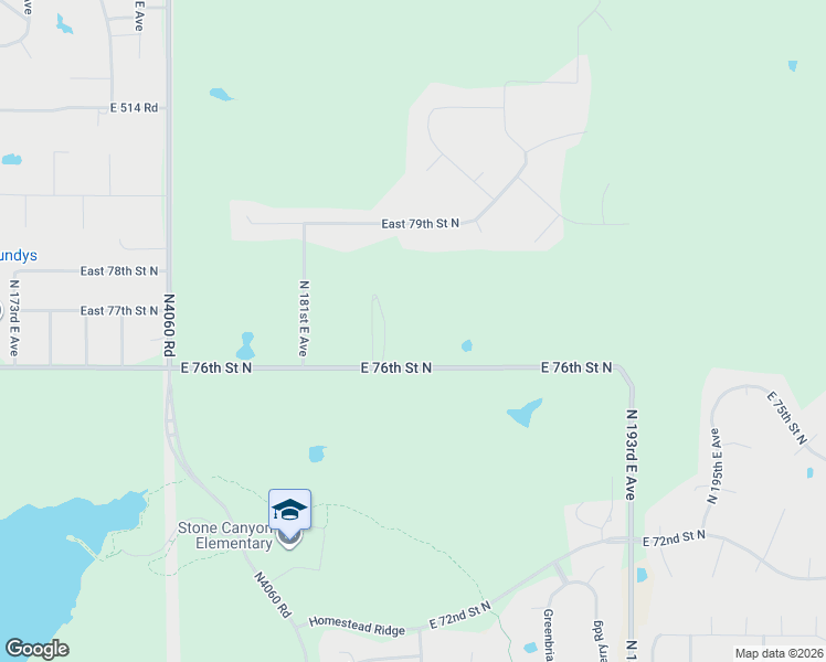 map of restaurants, bars, coffee shops, grocery stores, and more near 18413 E 76th Street North in Owasso
