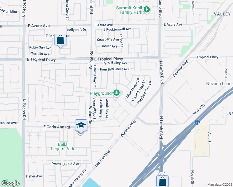 map of restaurants, bars, coffee shops, grocery stores, and more near 5720 Aspen Park Lane in North Las Vegas