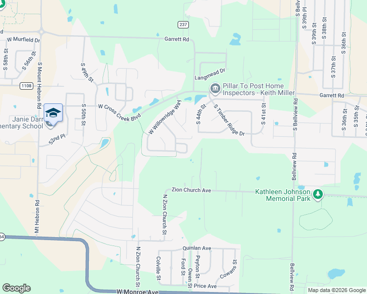 map of restaurants, bars, coffee shops, grocery stores, and more near 4814 Willowridge Way in Rogers