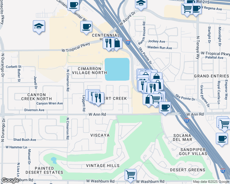 map of restaurants, bars, coffee shops, grocery stores, and more near 5720 Bolton Bay Way in Las Vegas