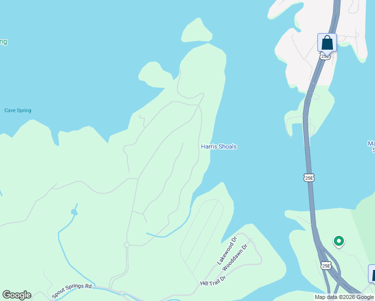 map of restaurants, bars, coffee shops, grocery stores, and more near 2474 Starboard Crest Road in Morristown