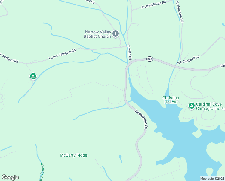 map of restaurants, bars, coffee shops, grocery stores, and more near 207 Roberts Ridge in Rutledge