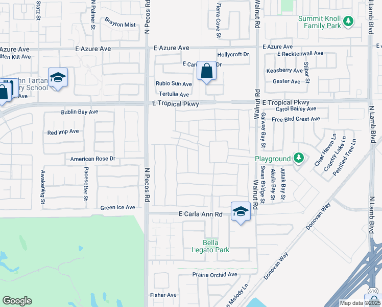 map of restaurants, bars, coffee shops, grocery stores, and more near 5808 Sunset Downs Street in North Las Vegas