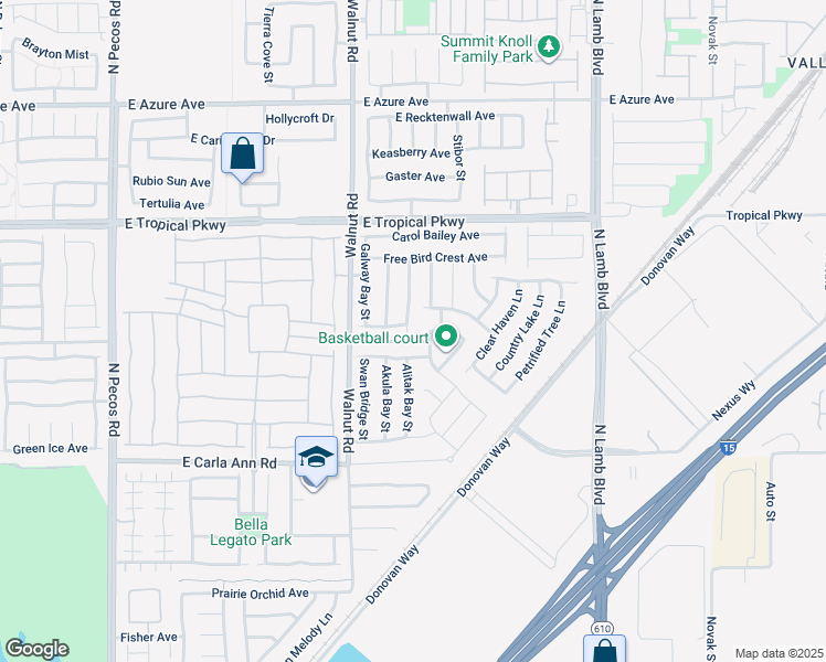 map of restaurants, bars, coffee shops, grocery stores, and more near 5808 Beluga Bay Street in North Las Vegas