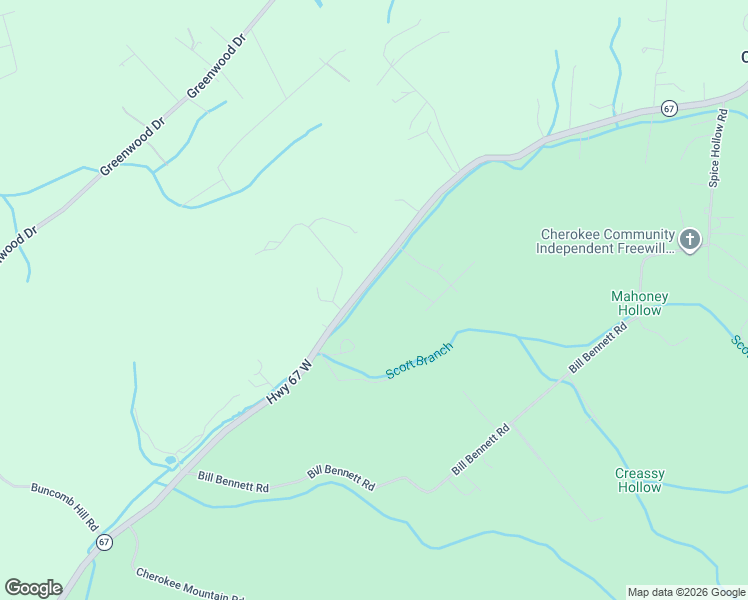 map of restaurants, bars, coffee shops, grocery stores, and more near 2933 Cherokee Rd in Johnson City