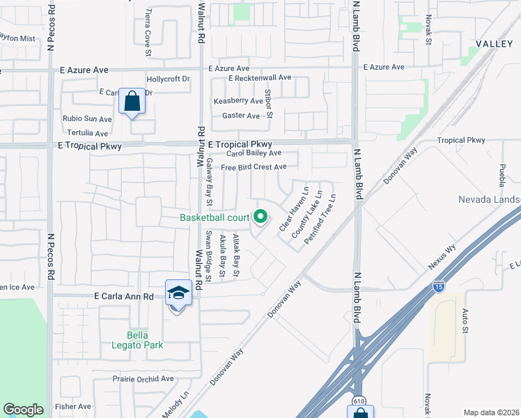 map of restaurants, bars, coffee shops, grocery stores, and more near 4032 Little Bay Avenue in North Las Vegas