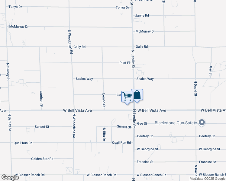 map of restaurants, bars, coffee shops, grocery stores, and more near 2160 Larsen Drive in Pahrump