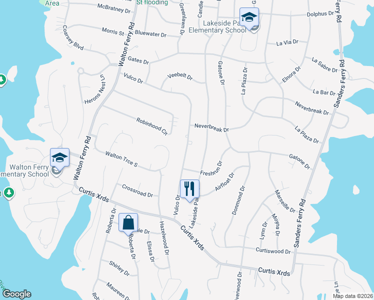 map of restaurants, bars, coffee shops, grocery stores, and more near 163b Vulco Drive in Hendersonville