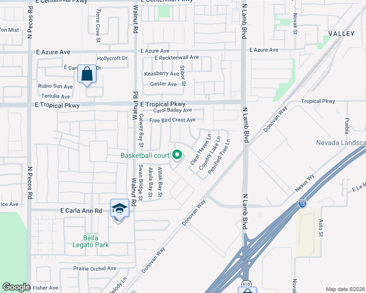map of restaurants, bars, coffee shops, grocery stores, and more near 4045 Crystal Island Avenue in North Las Vegas