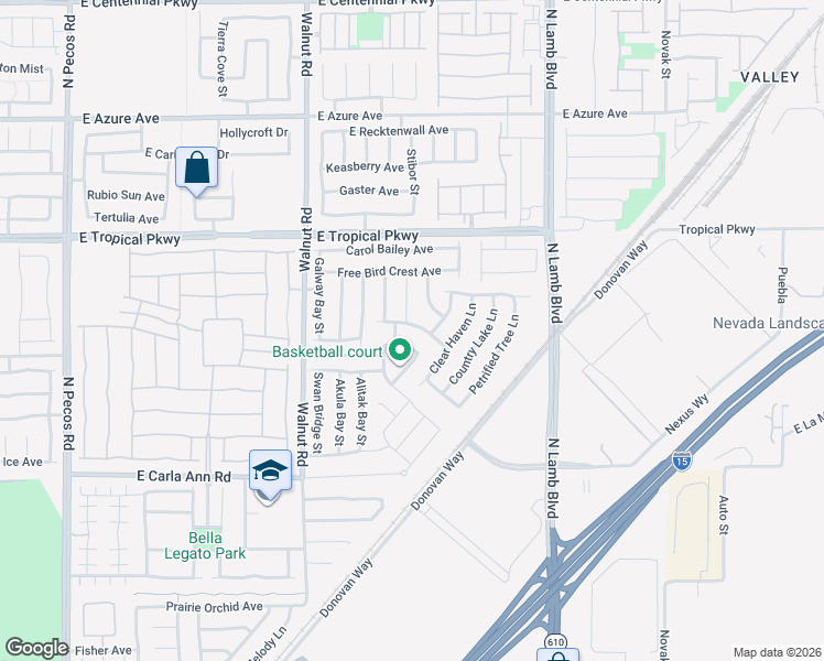 map of restaurants, bars, coffee shops, grocery stores, and more near 4045 Crystal Island Avenue in North Las Vegas