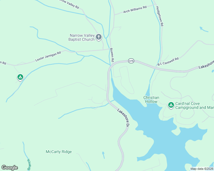 map of restaurants, bars, coffee shops, grocery stores, and more near 150 Roberts Ridge in Rutledge