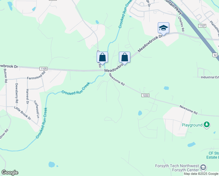 map of restaurants, bars, coffee shops, grocery stores, and more near 105 5 Oaks Drive in King
