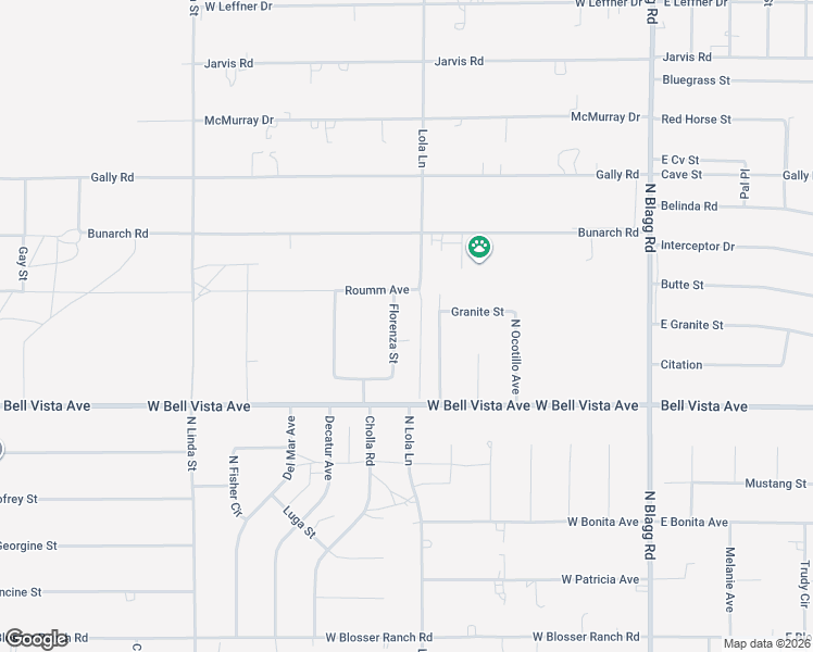 map of restaurants, bars, coffee shops, grocery stores, and more near 3171 Florenza Street in Pahrump
