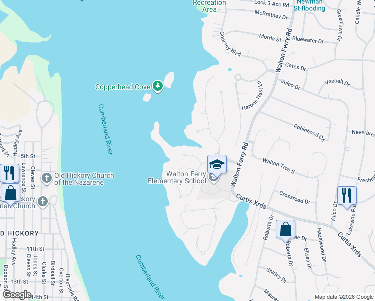 map of restaurants, bars, coffee shops, grocery stores, and more near 108 Beacon Light Cove in Hendersonville