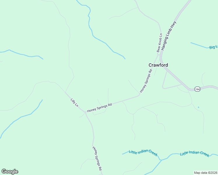 map of restaurants, bars, coffee shops, grocery stores, and more near 334 Honey Springs Road in Crawford