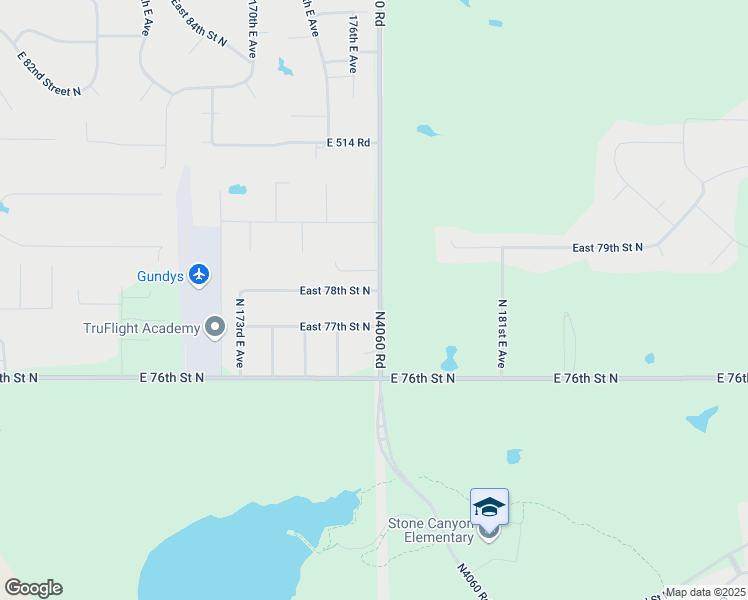 map of restaurants, bars, coffee shops, grocery stores, and more near 17609 East 78th Street North in Owasso