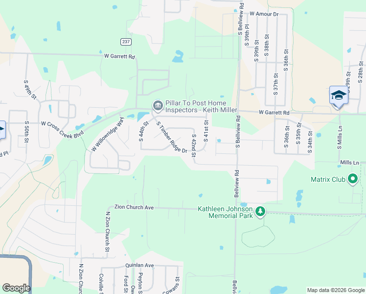 map of restaurants, bars, coffee shops, grocery stores, and more near 4204 Woodview Drive in Rogers