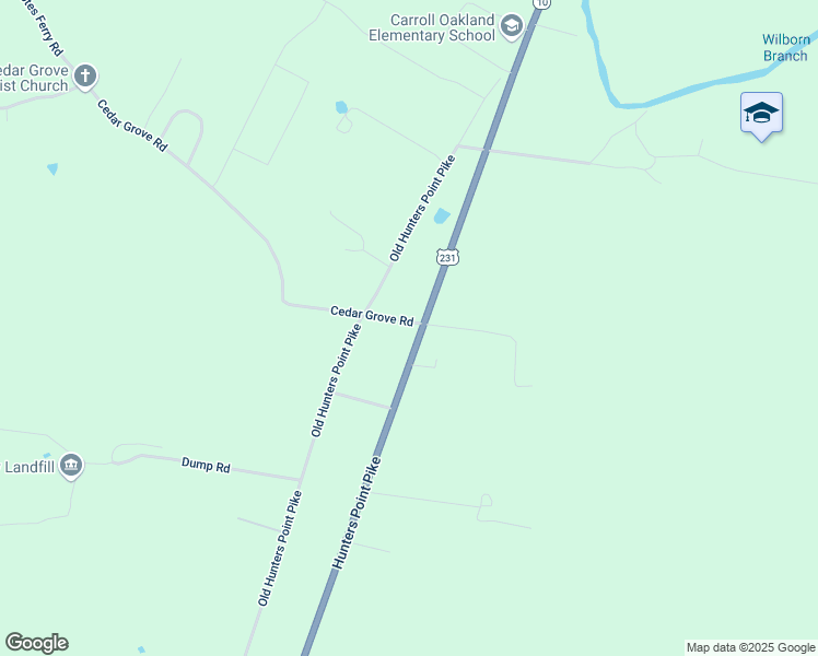 map of restaurants, bars, coffee shops, grocery stores, and more near 3419 Cedar Grove Road in Lebanon