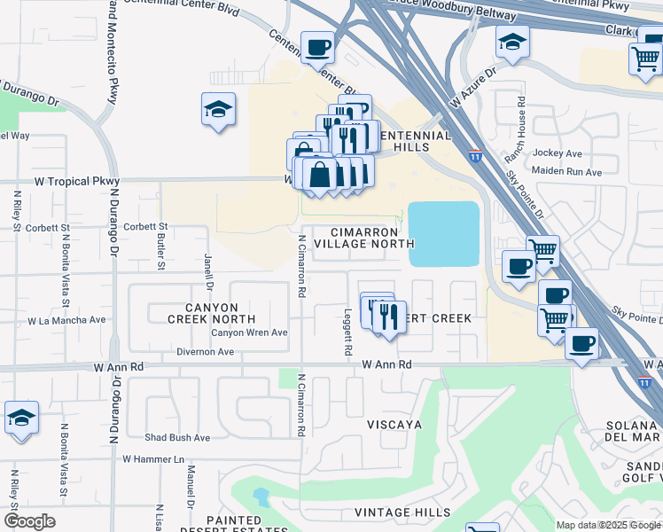 map of restaurants, bars, coffee shops, grocery stores, and more near 7917 Quill Gordon Avenue in Las Vegas