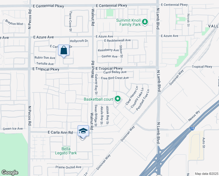 map of restaurants, bars, coffee shops, grocery stores, and more near 5844 Beluga Bay Street in North Las Vegas