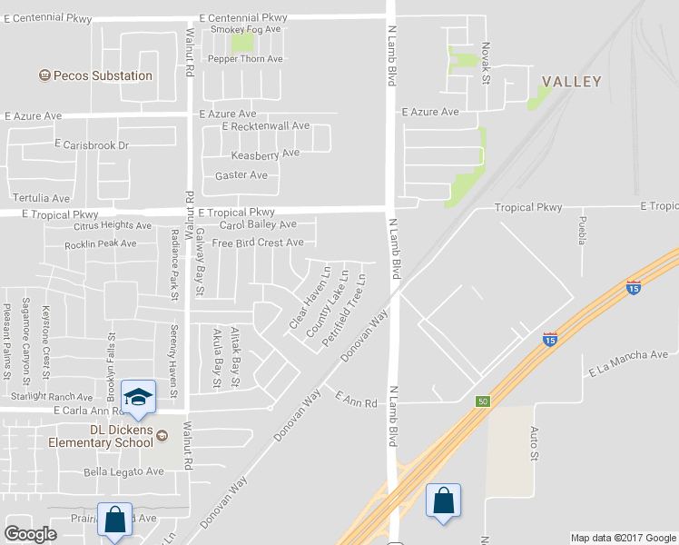 map of restaurants, bars, coffee shops, grocery stores, and more near 5849 Country Lake Lane in North Las Vegas