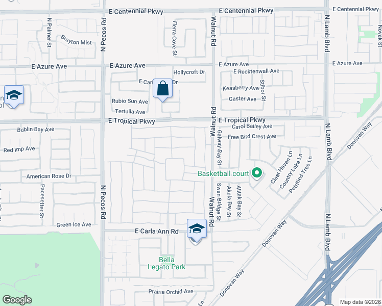 map of restaurants, bars, coffee shops, grocery stores, and more near 3753 Garnet Heights Avenue in North Las Vegas