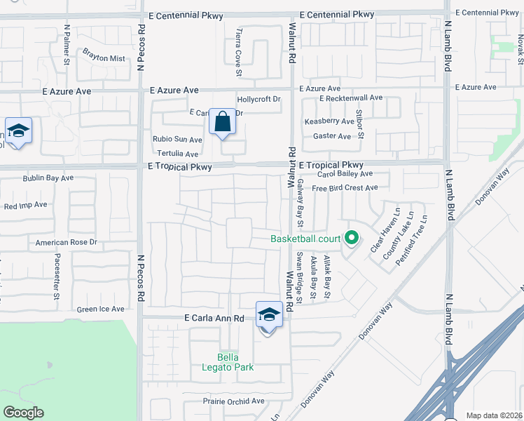 map of restaurants, bars, coffee shops, grocery stores, and more near 3753 Garnet Heights Avenue in North Las Vegas