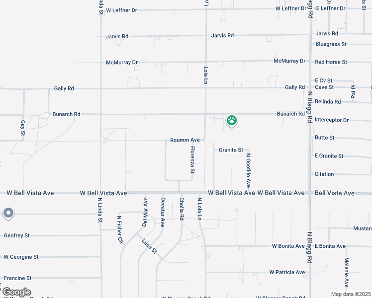 map of restaurants, bars, coffee shops, grocery stores, and more near 3200 Florenza Street in Pahrump