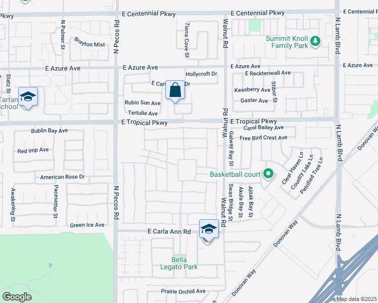 map of restaurants, bars, coffee shops, grocery stores, and more near 3741 Garnet Heights Avenue in North Las Vegas