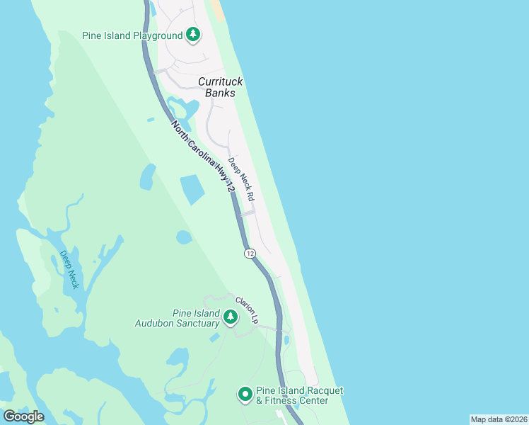 map of restaurants, bars, coffee shops, grocery stores, and more near 383 Deep Neck Road in Corolla
