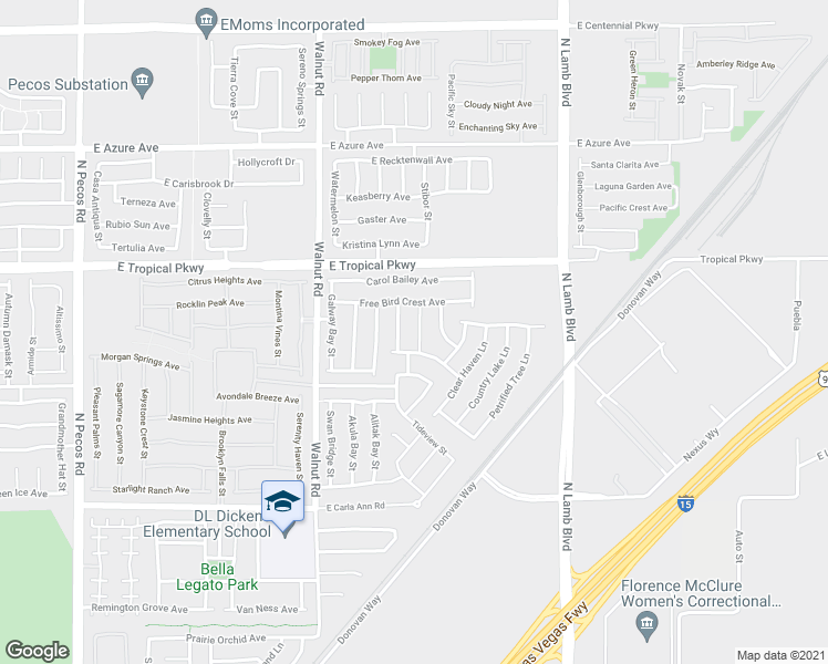 map of restaurants, bars, coffee shops, grocery stores, and more near 5853 Lavender Breeze Street in North Las Vegas