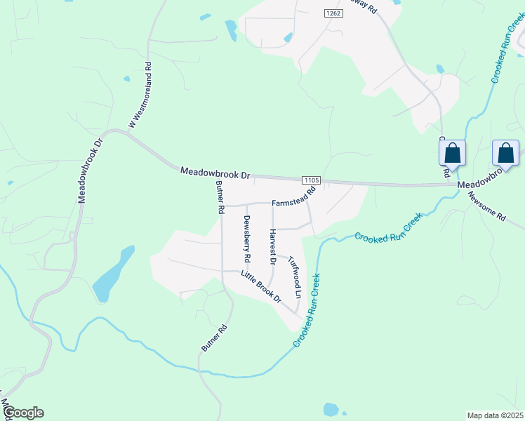 map of restaurants, bars, coffee shops, grocery stores, and more near 305 Farmstead Road in King