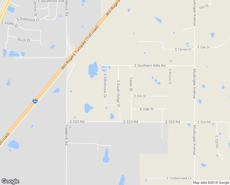 map of restaurants, bars, coffee shops, grocery stores, and more near 23734 South South Ridge Drive in Claremore
