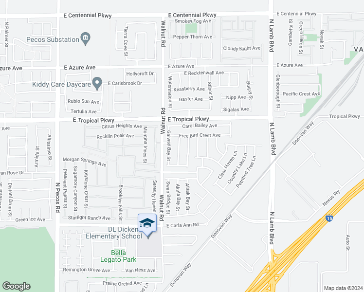 map of restaurants, bars, coffee shops, grocery stores, and more near 5904 Delaney Falls Street in North Las Vegas