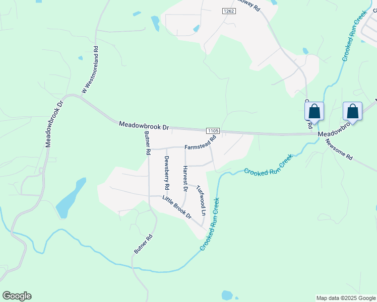 map of restaurants, bars, coffee shops, grocery stores, and more near 221 Farmstead Road in King