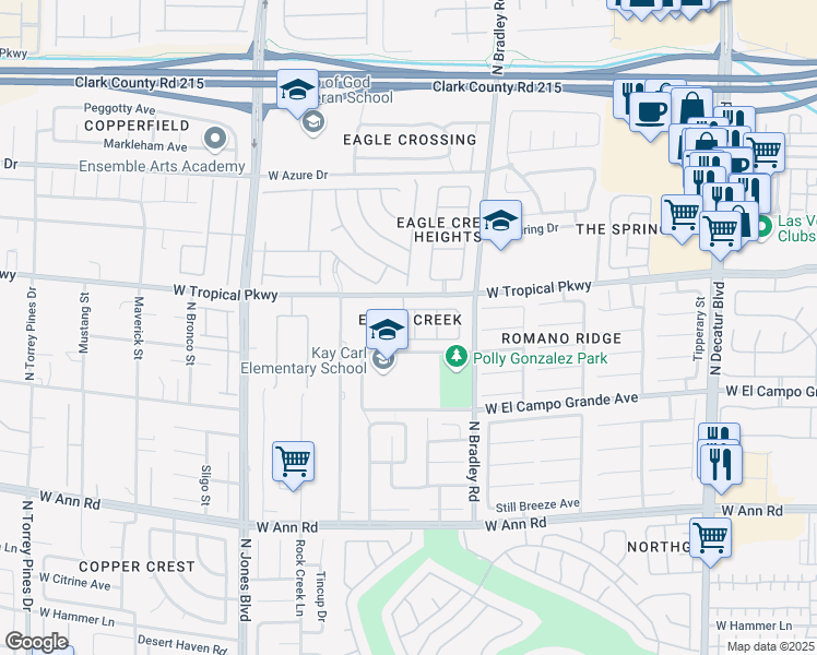 map of restaurants, bars, coffee shops, grocery stores, and more near 5909 Mount Auburn Street in Las Vegas