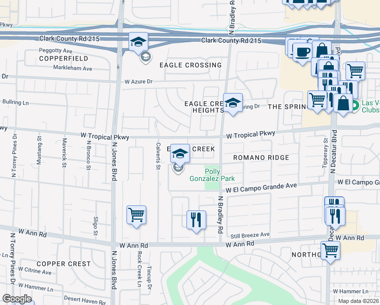 map of restaurants, bars, coffee shops, grocery stores, and more near 5909 Mount Auburn Street in Las Vegas
