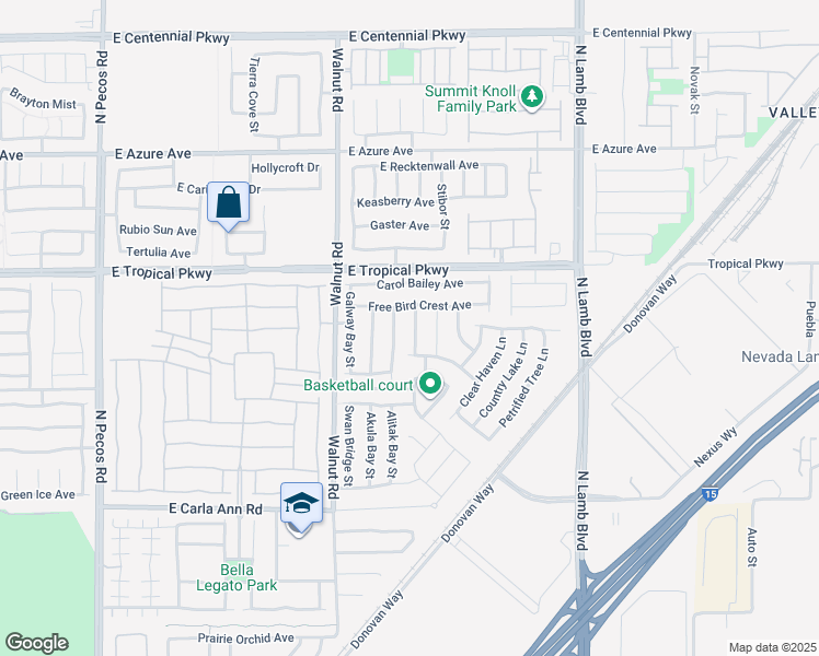 map of restaurants, bars, coffee shops, grocery stores, and more near 5905 Middle Rock Street in North Las Vegas