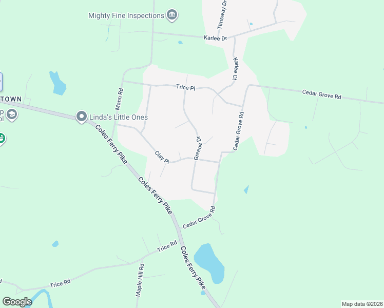 map of restaurants, bars, coffee shops, grocery stores, and more near 1024 Clay Place in Lebanon