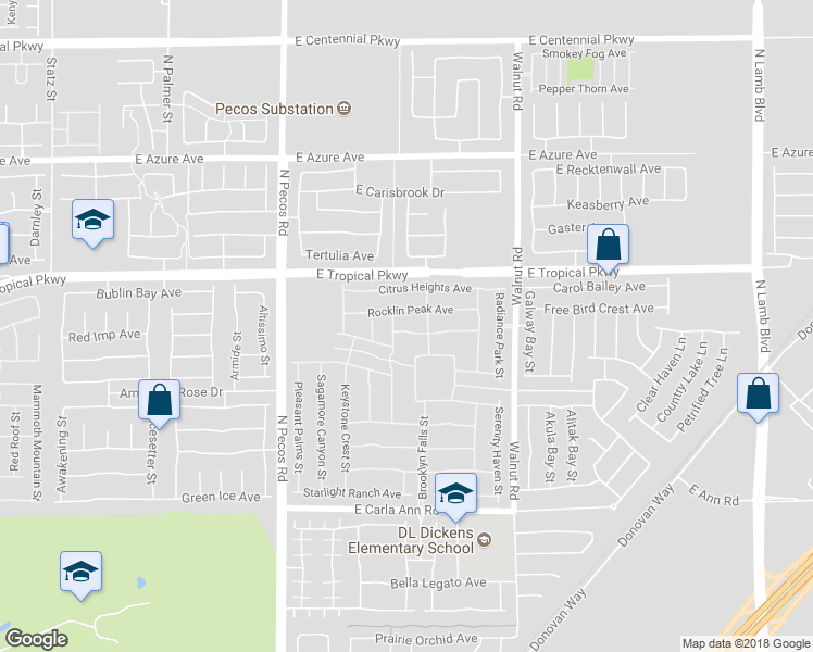 map of restaurants, bars, coffee shops, grocery stores, and more near 3712 Garnet Heights Avenue in North Las Vegas