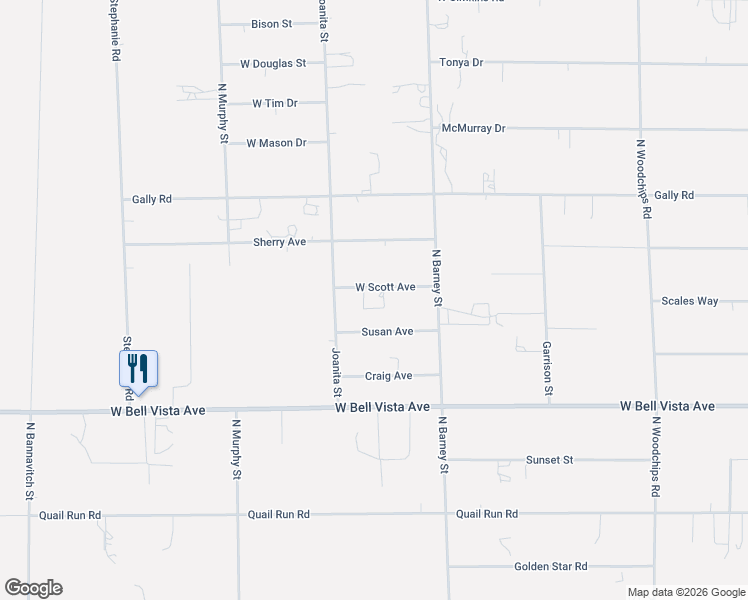map of restaurants, bars, coffee shops, grocery stores, and more near 3241 Joanita Street in Pahrump