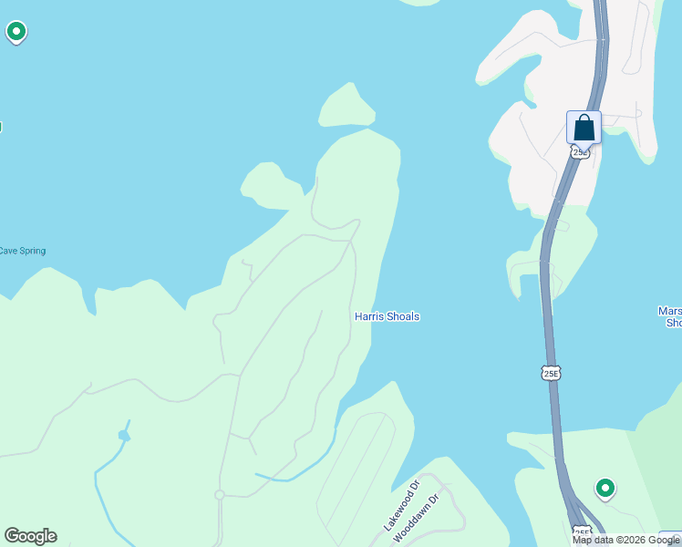 map of restaurants, bars, coffee shops, grocery stores, and more near 2342 Windswept Way in Morristown