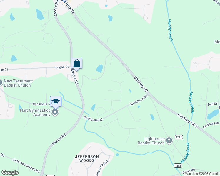map of restaurants, bars, coffee shops, grocery stores, and more near 120 Rocky Maple Drive in King