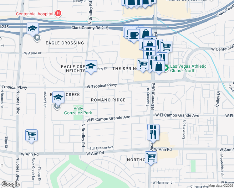 map of restaurants, bars, coffee shops, grocery stores, and more near 5924 Sassa Street in Las Vegas